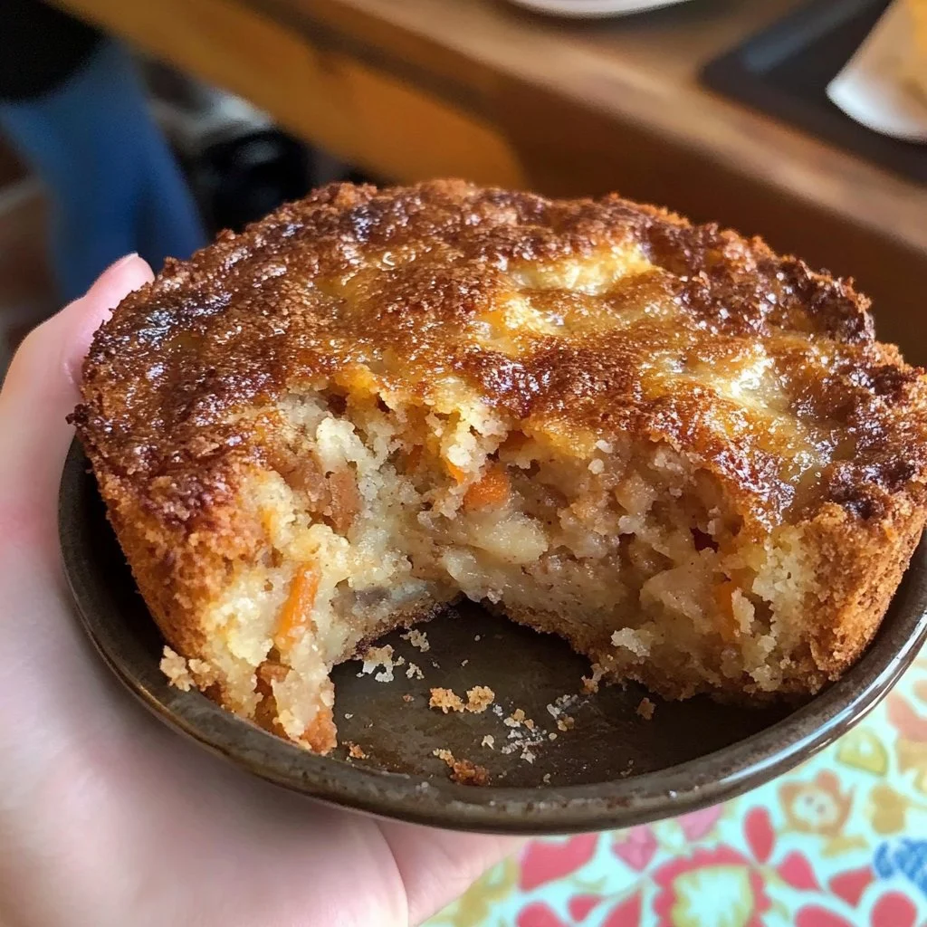 Delicious ooey gooey carrot cake with creamy frosting on a wooden table