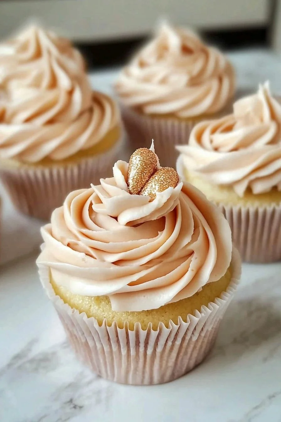 Peach cupcake design