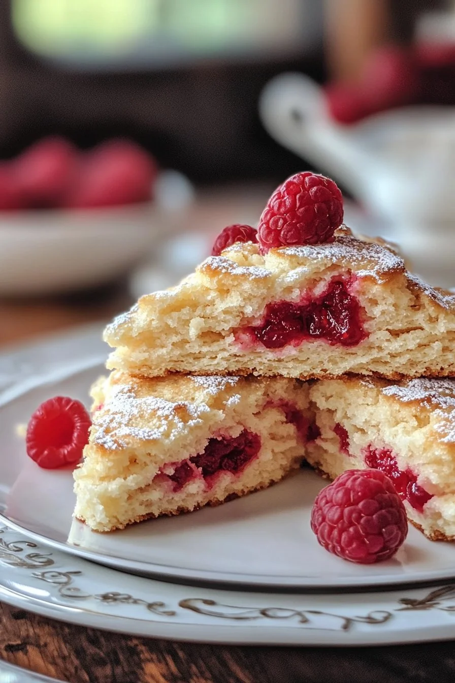 Ridiculously Easy Lemon Raspberry Scones