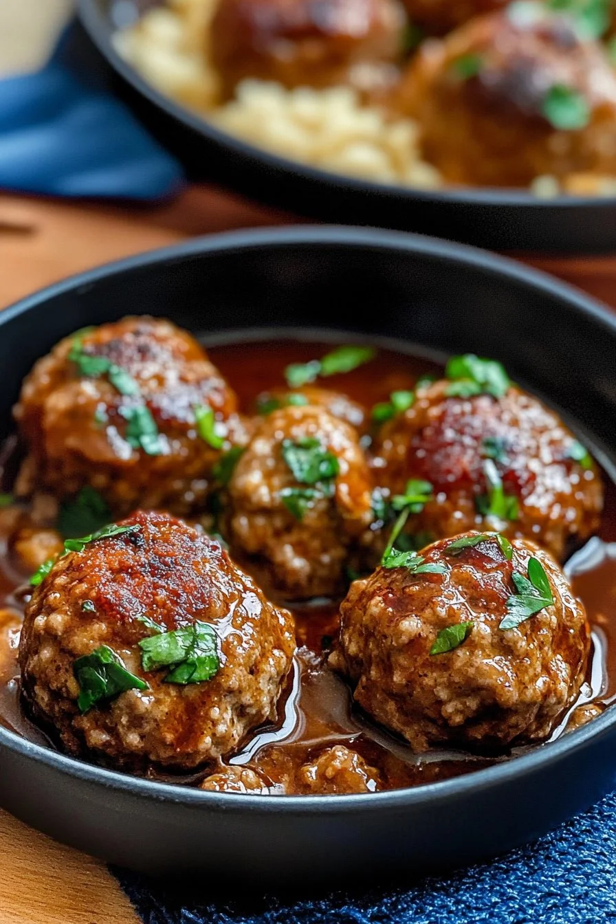 Savory Salisbury Steak Meatballs Recipe