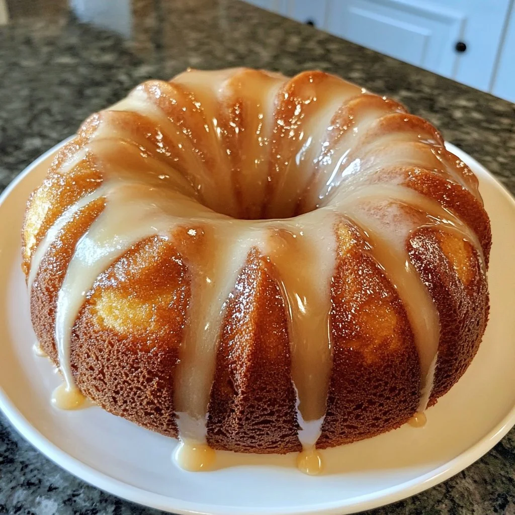 Delicious Sock It To Me Cake with cinnamon and pecans on a rustic table