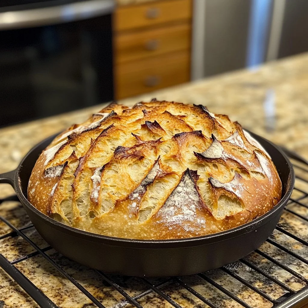 Sourdough Discard Star Bread with golden crust and star-shaped design
