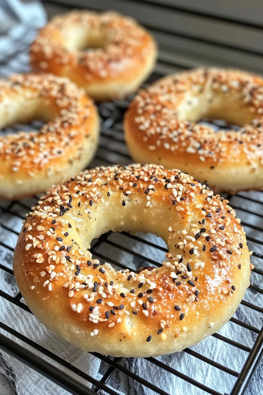 Air Fryer Protein Bagels