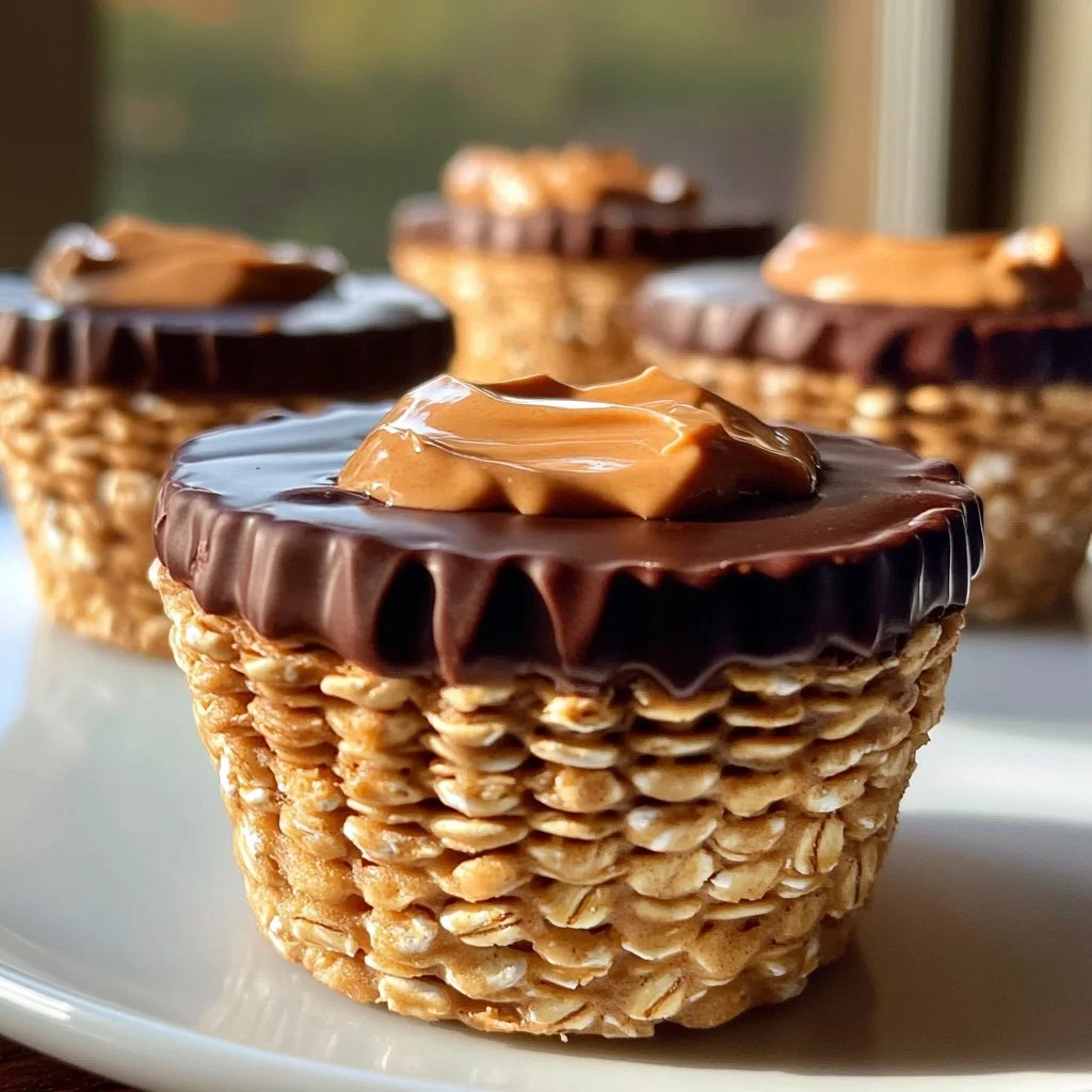 Homemade peanut butter protein oatmeal cups fresh out of the oven