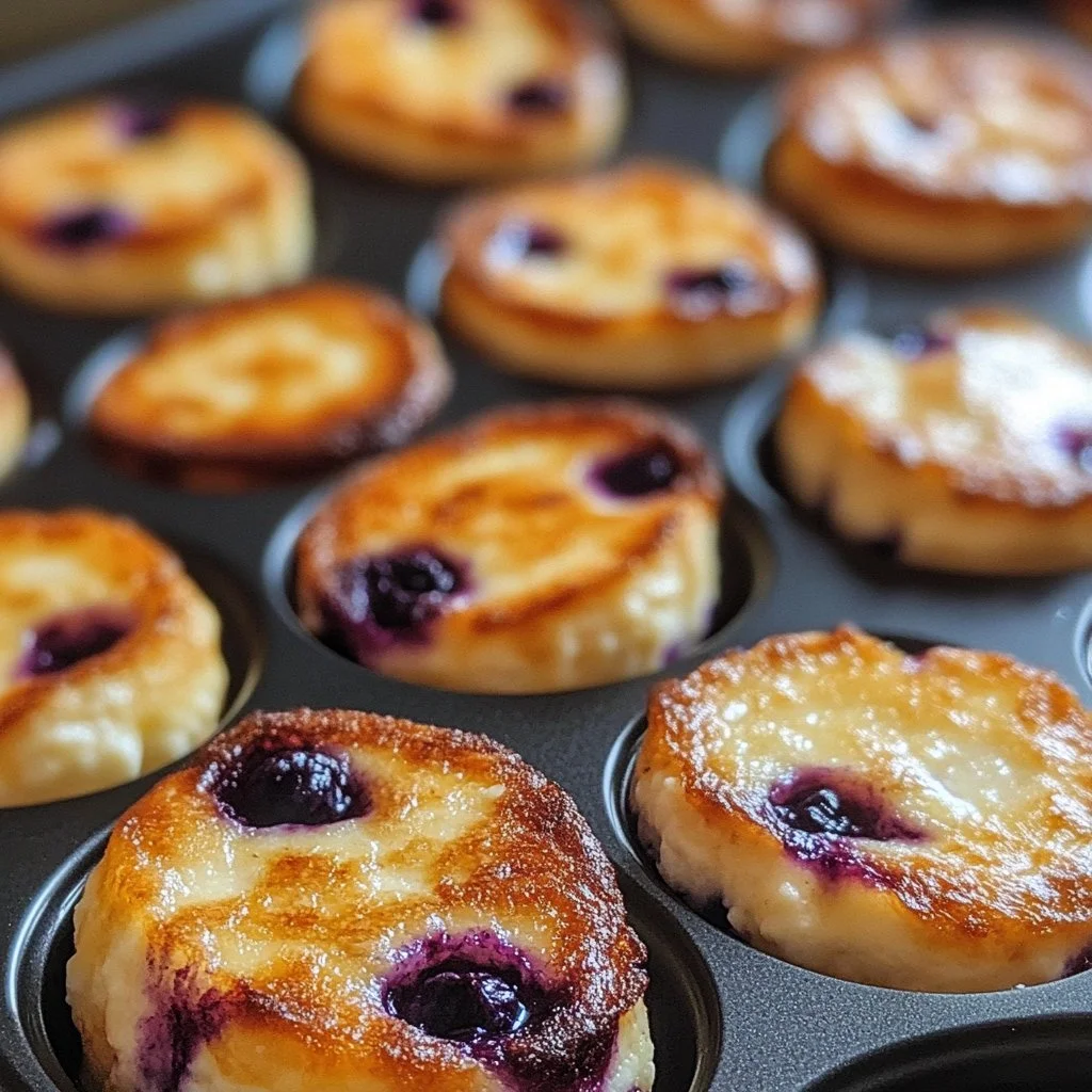 Blueberry and lemon zest cottage cheese bites on a plate