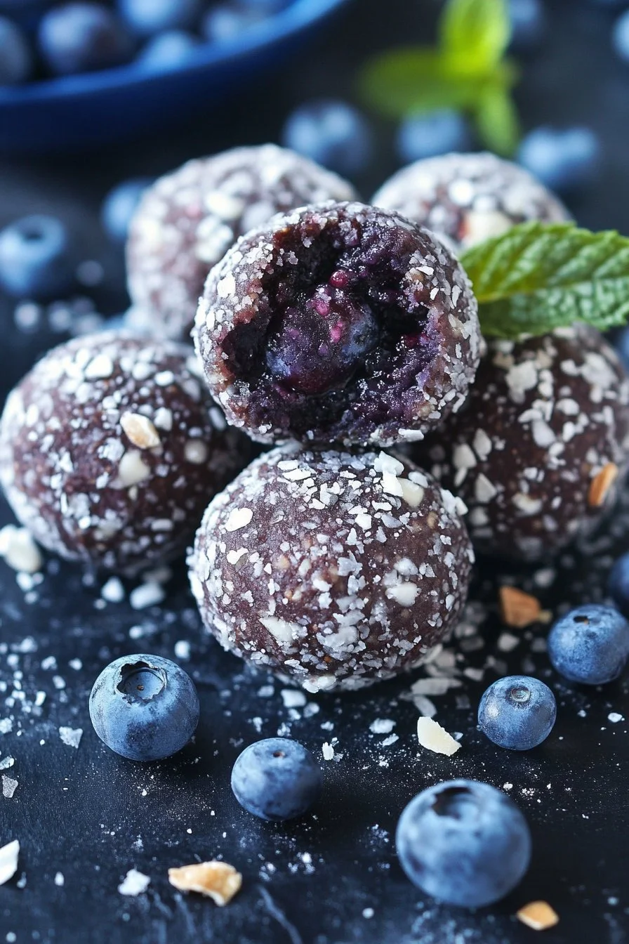 Blueberry Cheesecake Protein Bites