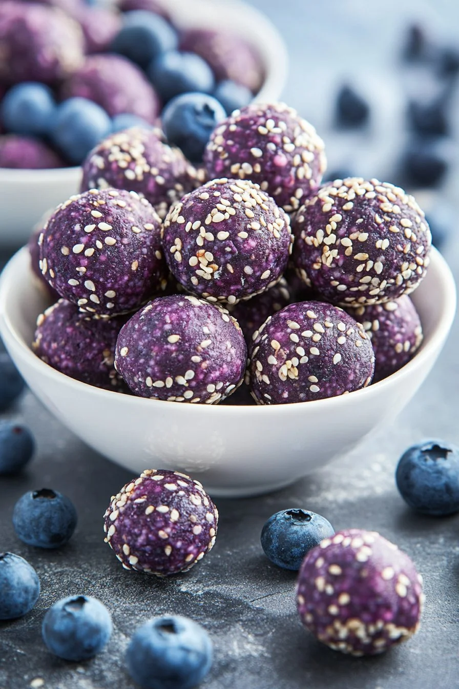 Blueberry Cheesecake Protein Bites