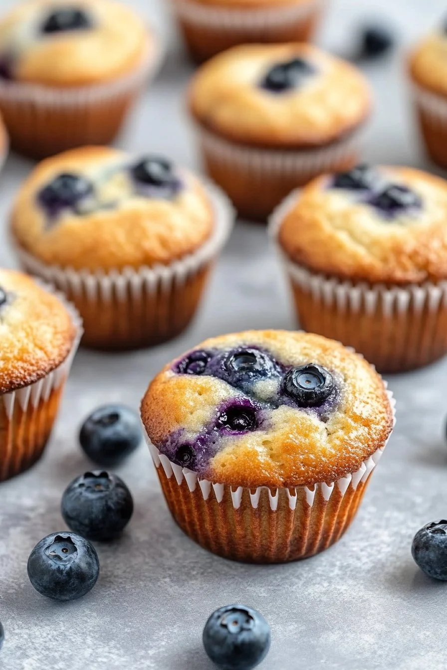 Blueberry Cream Cheese Protein Muffins