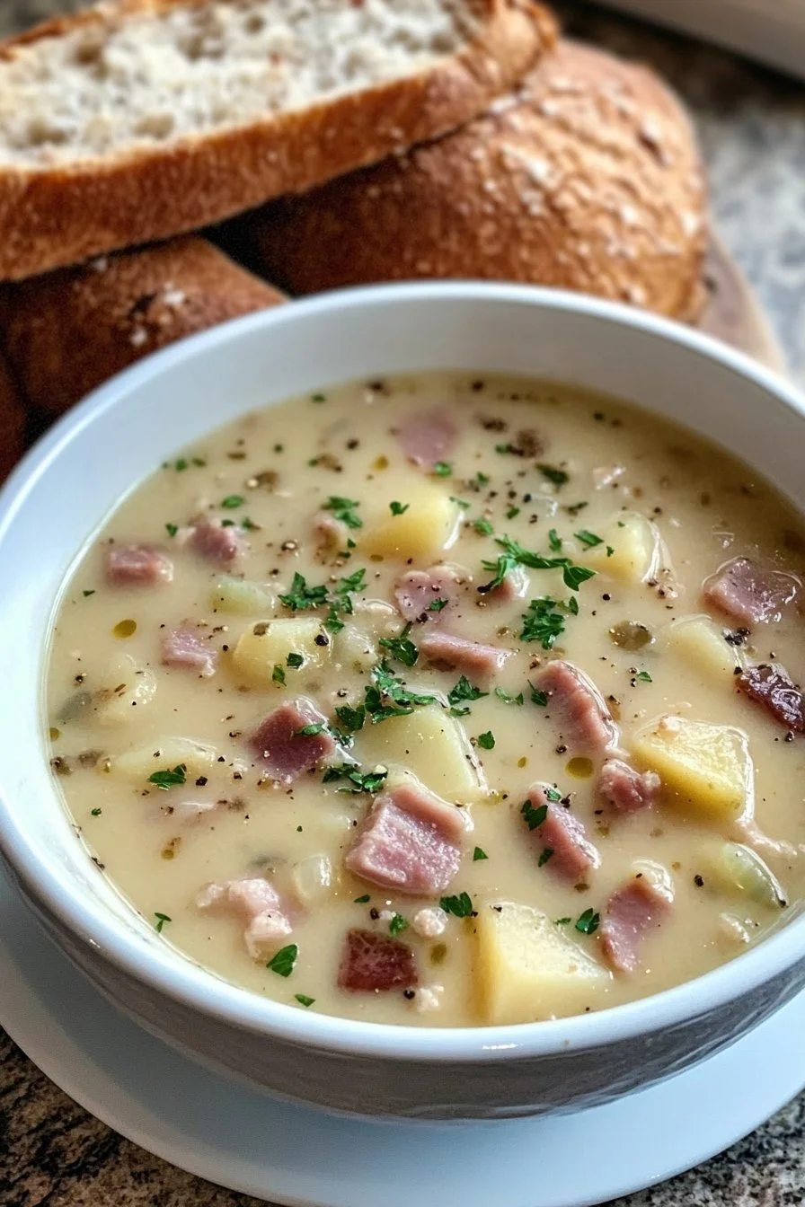 Cheesy Ham and Potato Soup