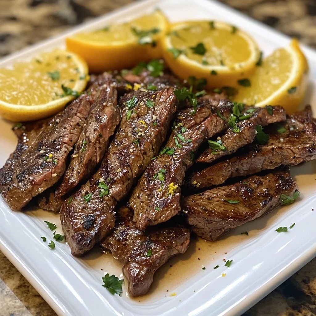 Zesty citrus skirt steak marinade ready for grilling