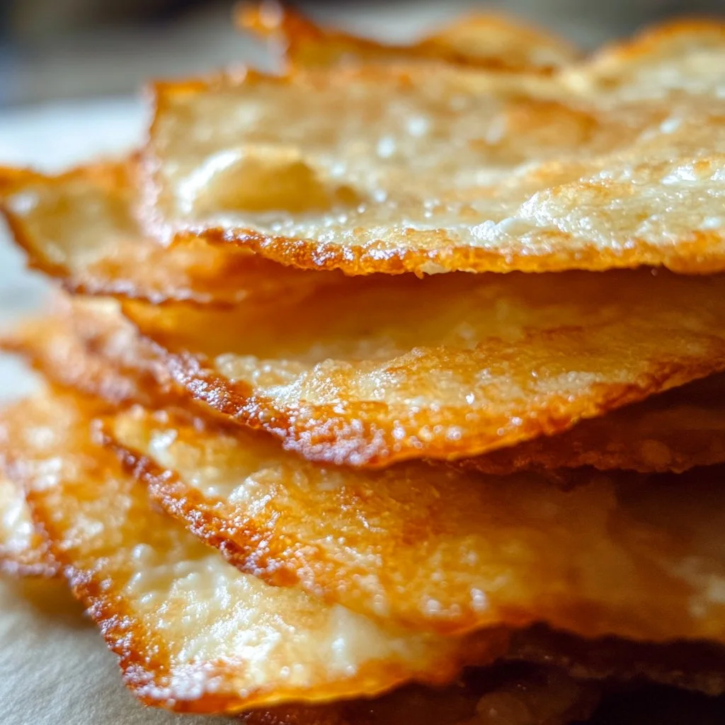 Bowl of cottage cheese chips, a healthy and tasty snack option.