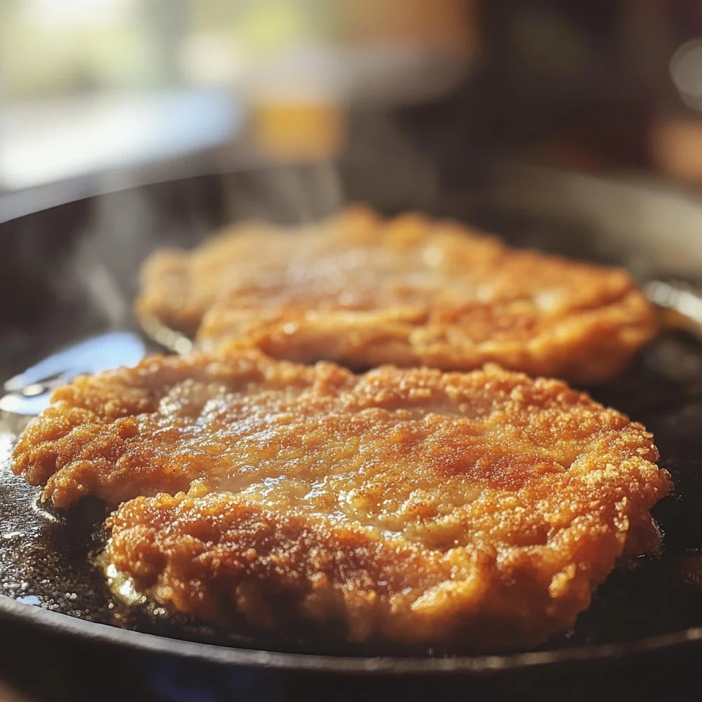 Delicious homemade Country Fried Steak served with gravy on a plate