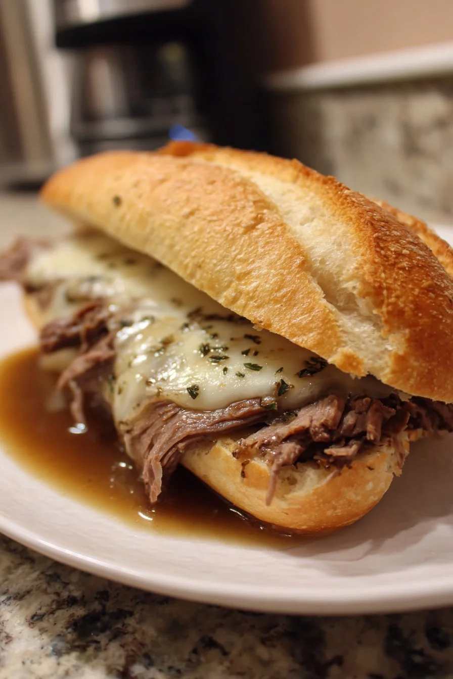 Crockpot French Dip Sandwiches