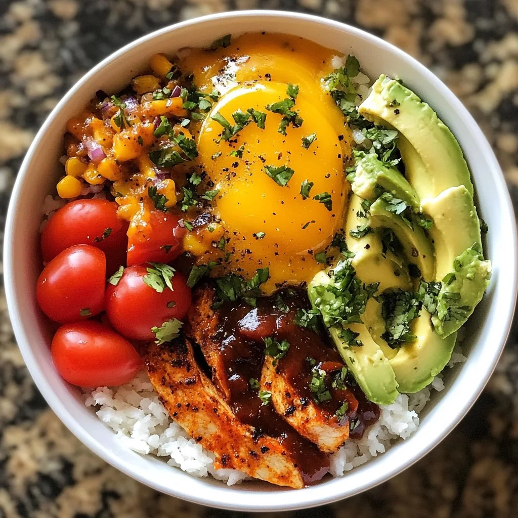 Easy low carb burrito bowl with fresh ingredients and vibrant colors.