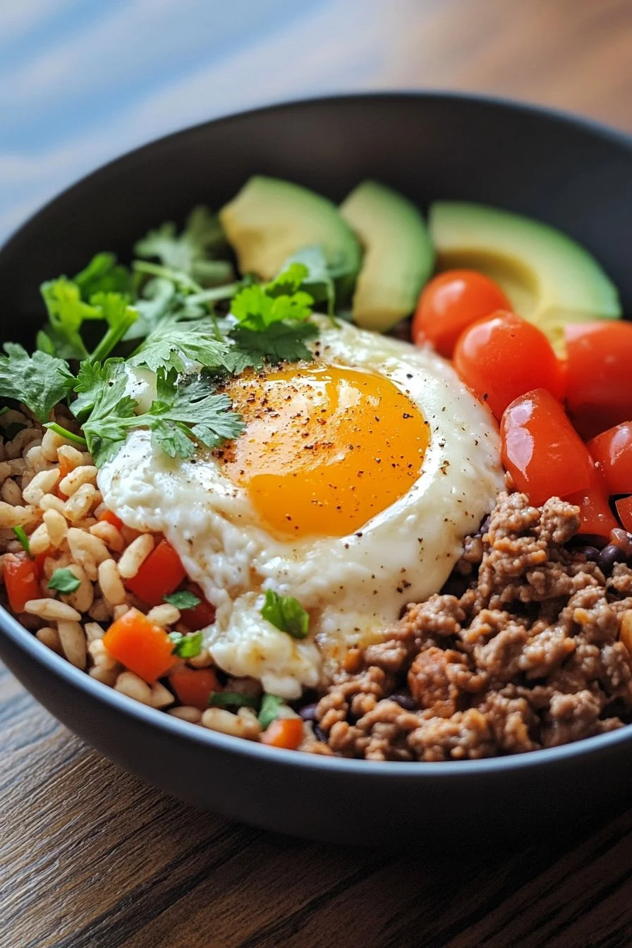 Easy Low Carb Burrito Bowl - 25min Breakfast Protein-Packed