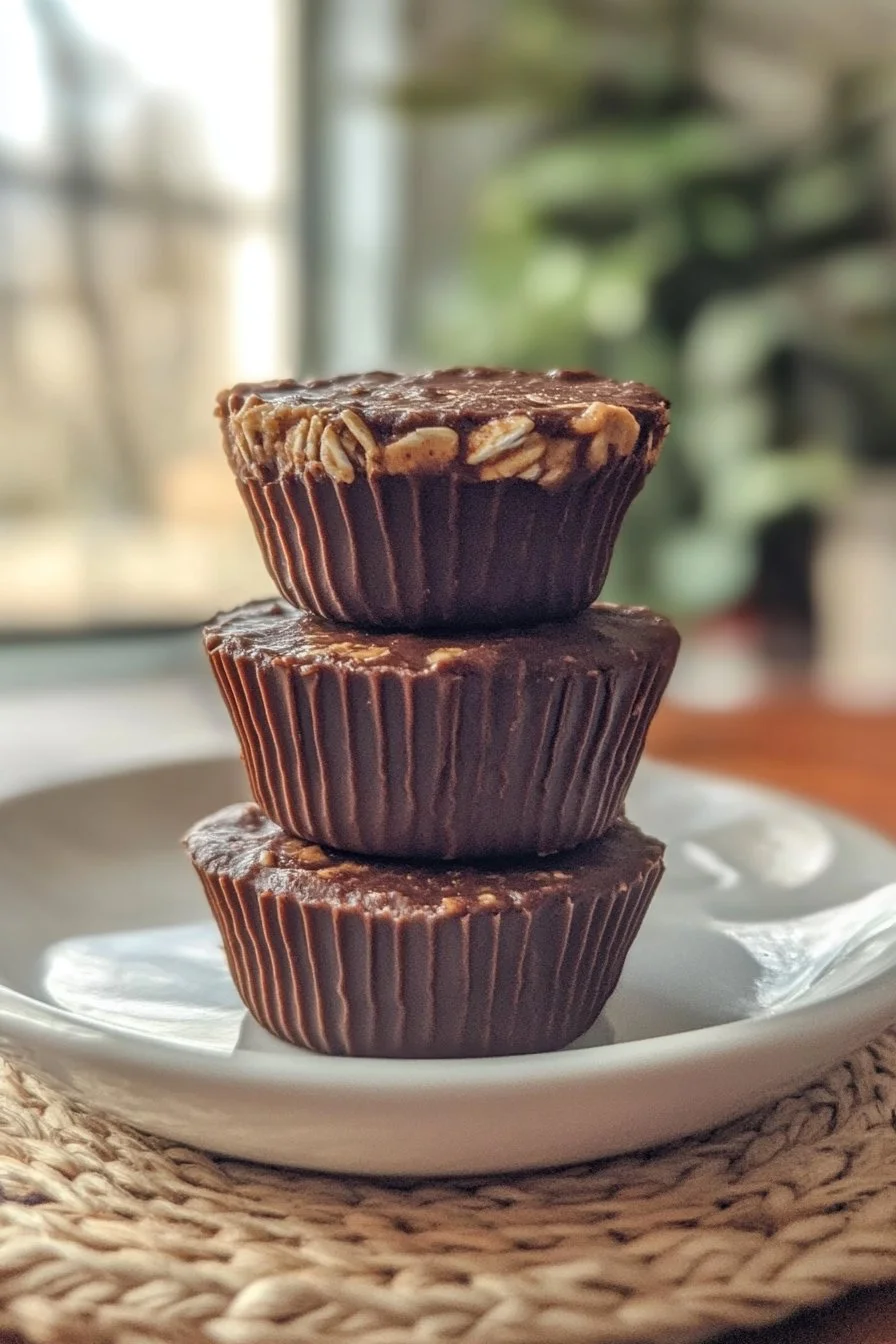 Easy No Bake Peanut Butter Oat Cups