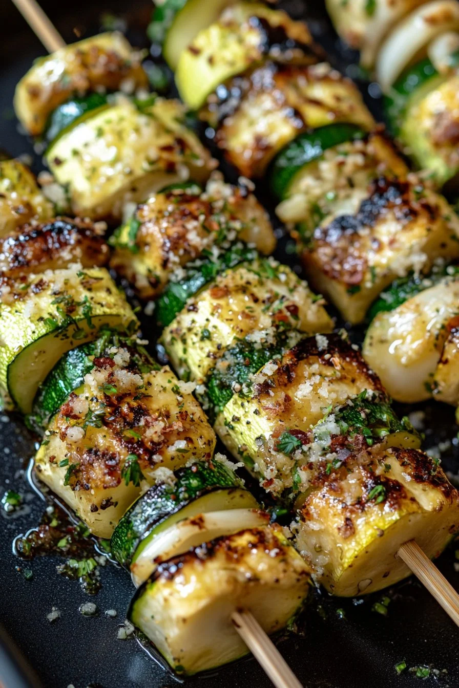 Garlic Butter Zucchini Skewers