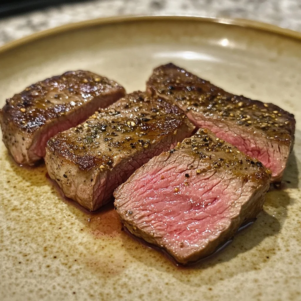 Delicious Gordon Ramsay-style sirloin steak served with a romantic touch.