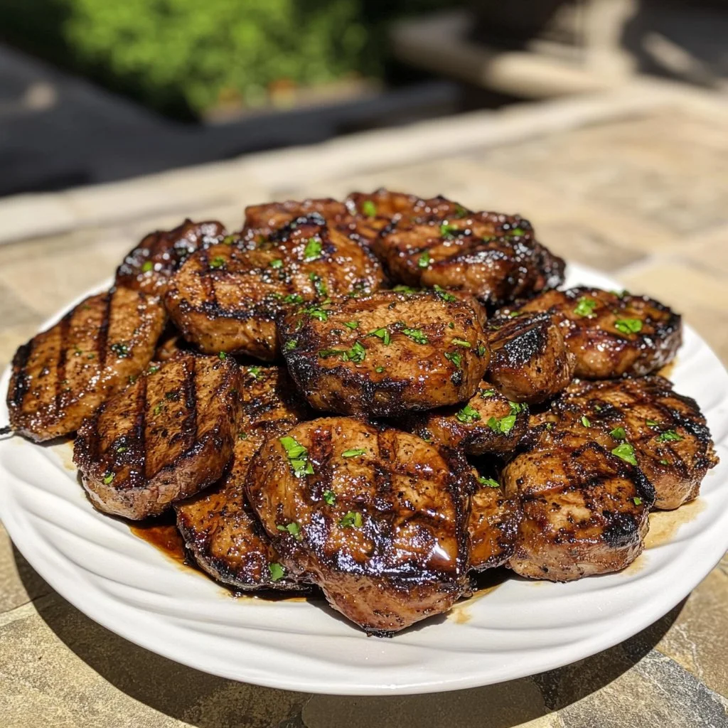 Delicious grilled beef marinade ready for marinating steaks