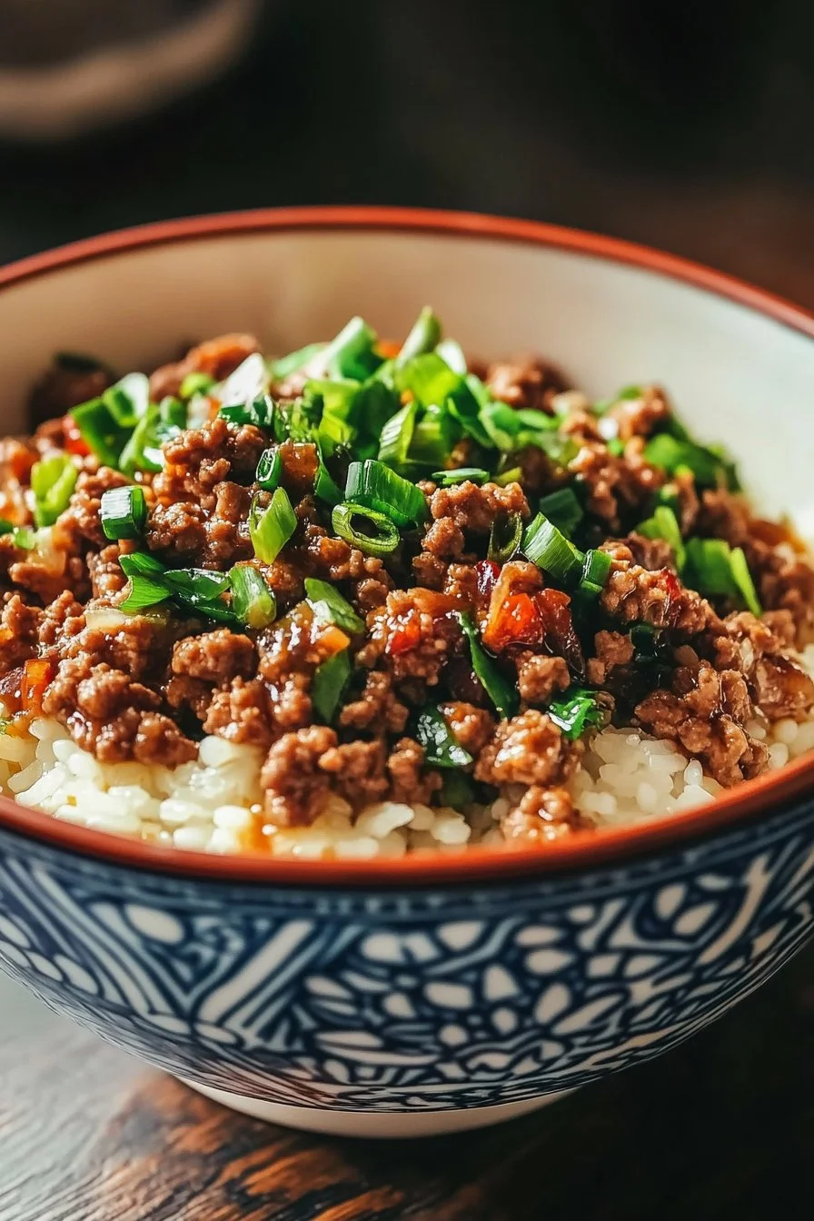 Ground Beef Hot Honey Bowl