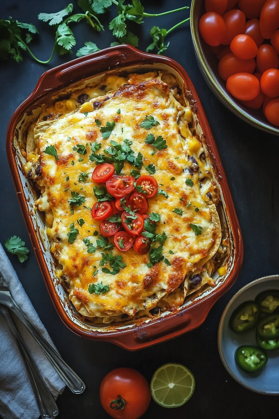 Healthy Chicken Burrito Casserole