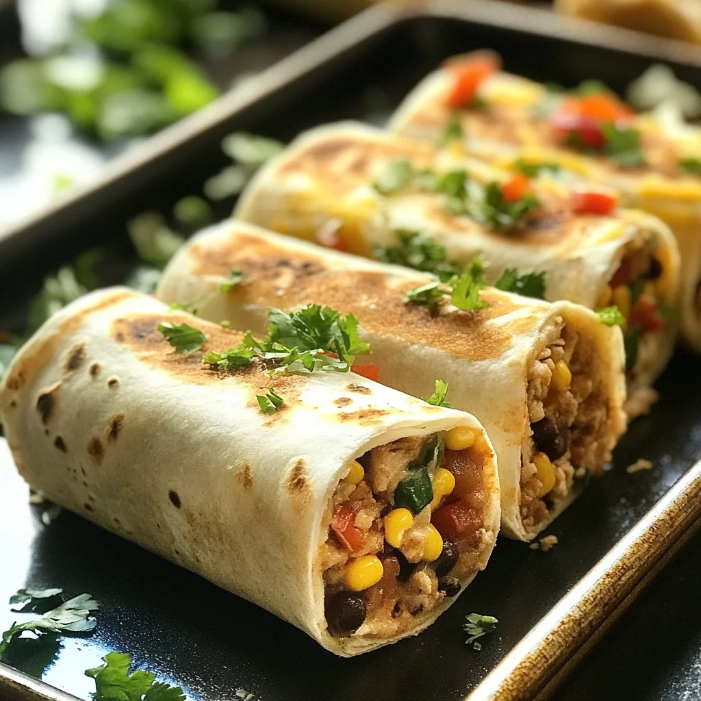 High protein burrito filled with beans, chicken, and veggies for a nutritious meal.