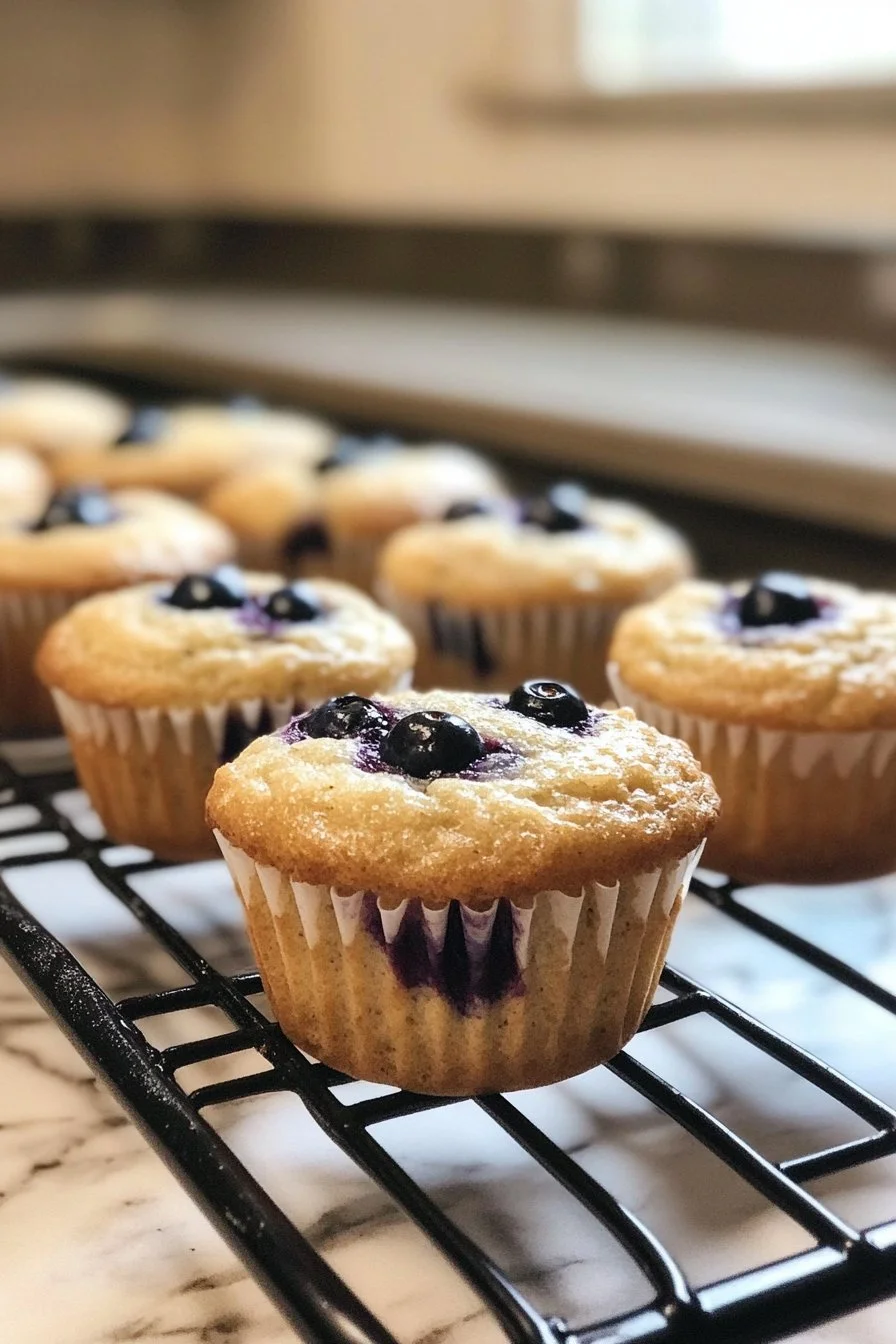 High Protein Cottage Cheese Blueberry Muffins