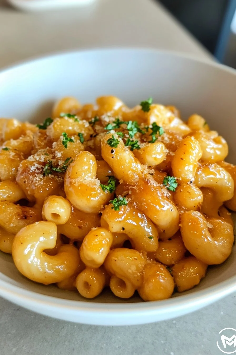 High-Protein Honey Garlic Butter Chicken with Mac & Cheese