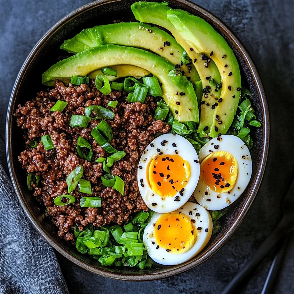 High Protein Low Carb Power Bowl with fresh ingredients and vibrant colors