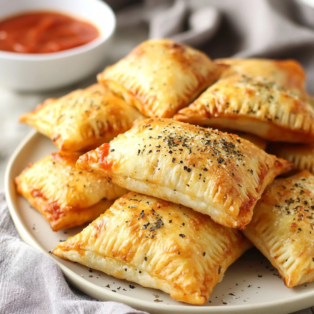 Delicious high protein pizza hot pockets for a nutritious snack option