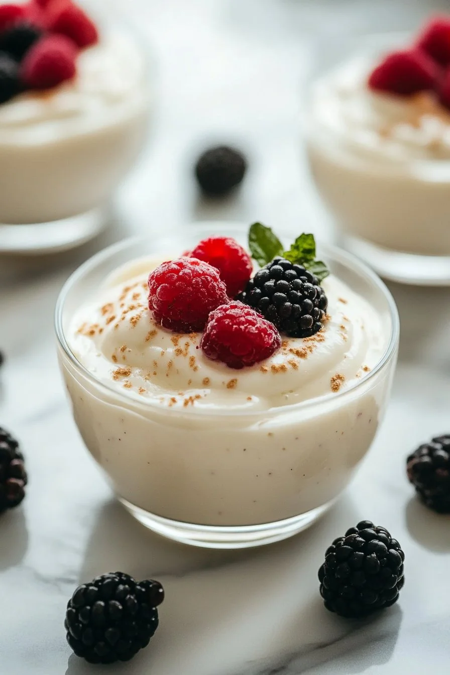 High Protein Vanilla Pudding with Greek Yogurt