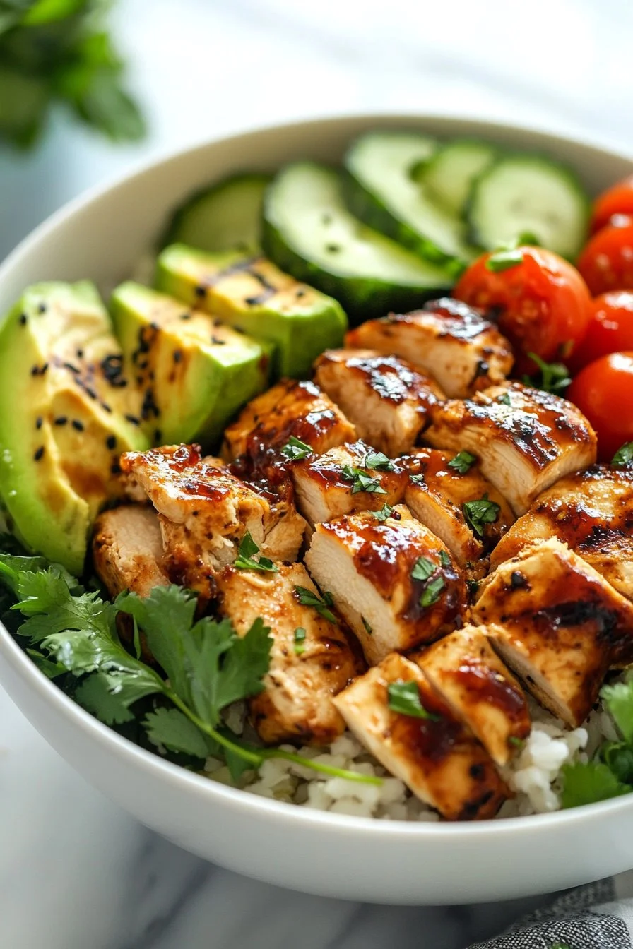 Irresistible High Protein BBQ Ranch Chicken Bowl Recipe