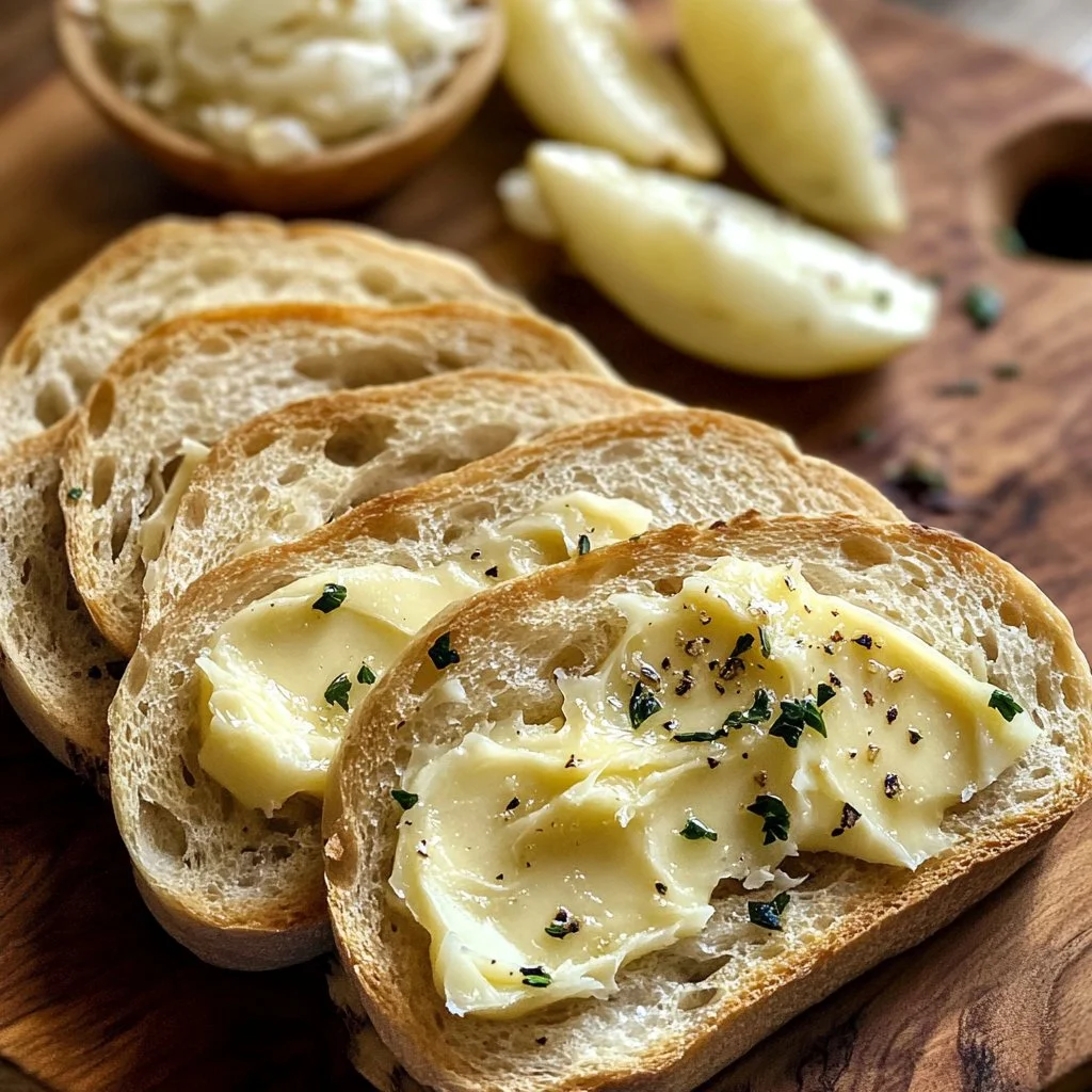Delicious roasted garlic cowboy butter served on grilled steak
