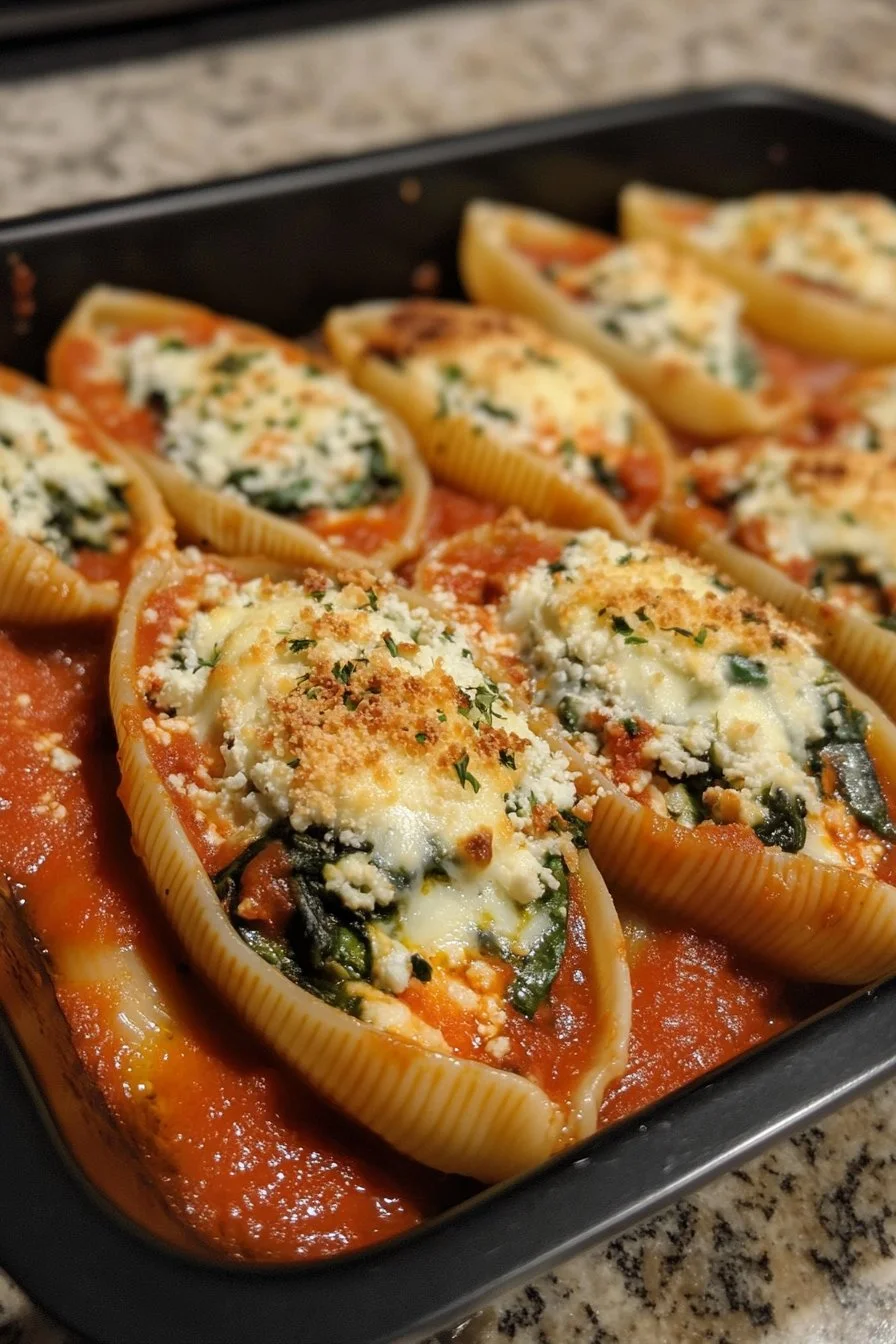 Spinach and Ricotta Stuffed Shells