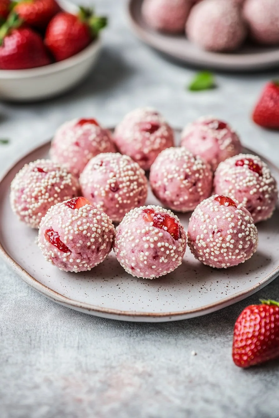 Strawberry Cheesecake Protein Balls – A Guilt-Free, High-Protein Treat