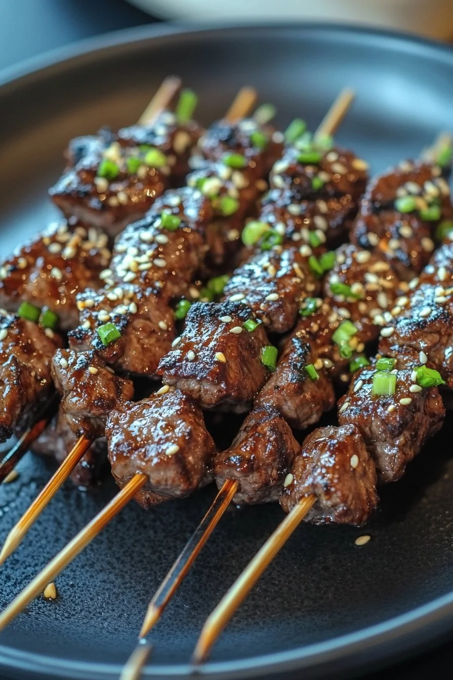Teriyaki Sesame Beef Skewers