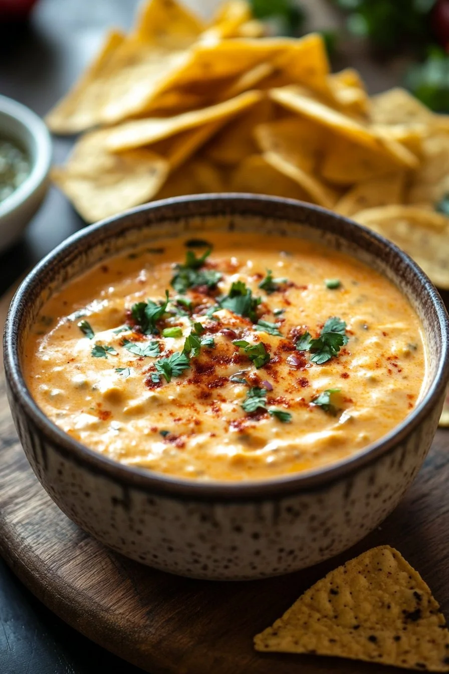 Viral High Protein Cottage Cheese Queso Dip Recipe