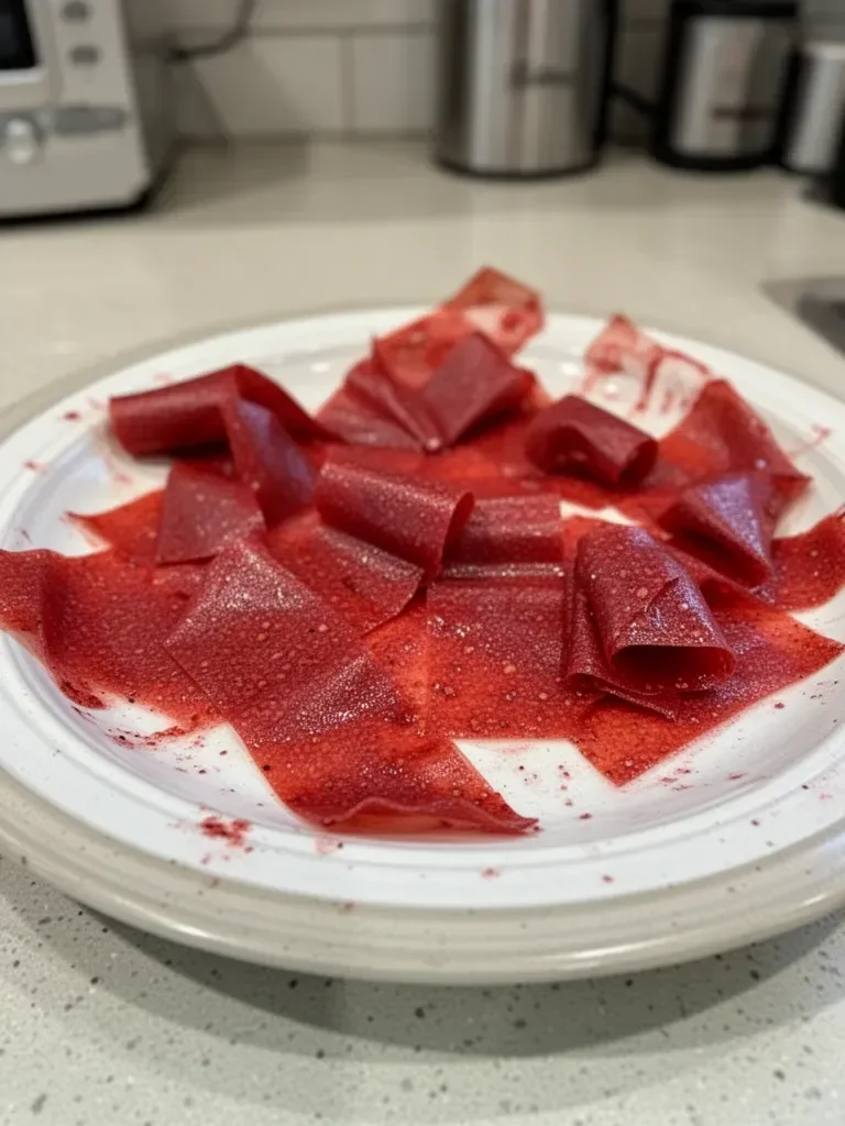 3-Ingredient Homemade Strawberry Fruit Roll-Ups