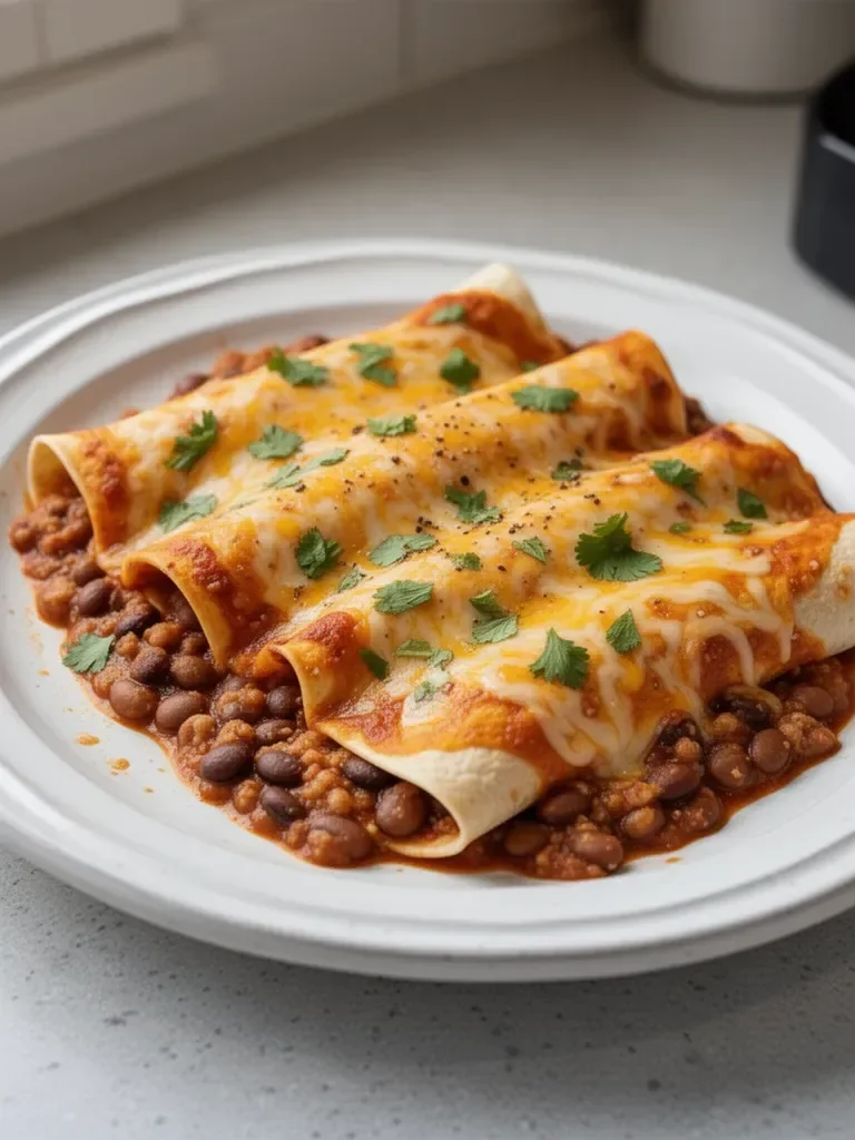 Bean and Cheese Enchiladas