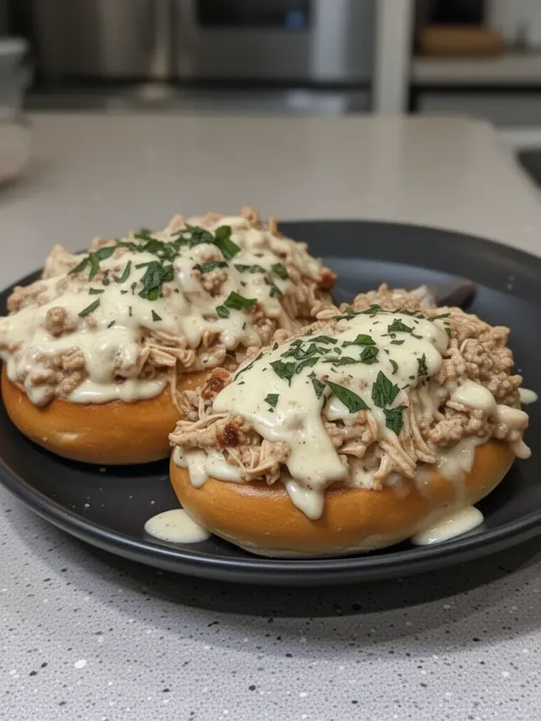 Chicken Alfredo Sloppy Joes