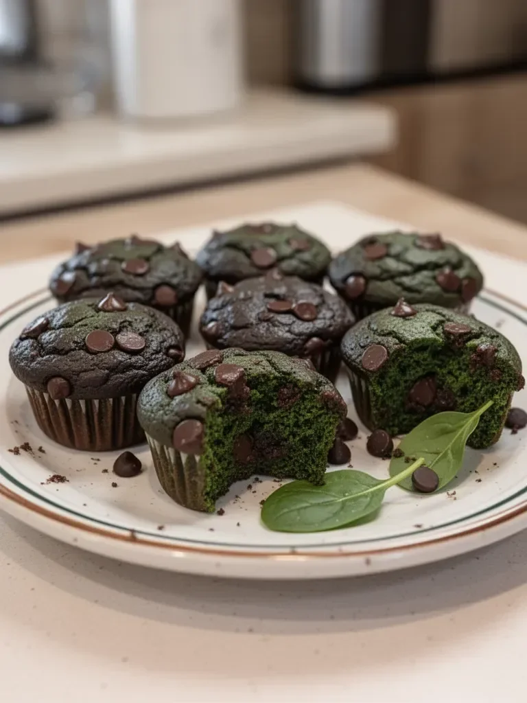 Chocolate Spinach Muffins