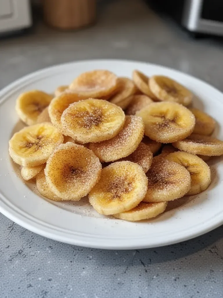Cinnamon-Sugar Air Fryer Banana Chips