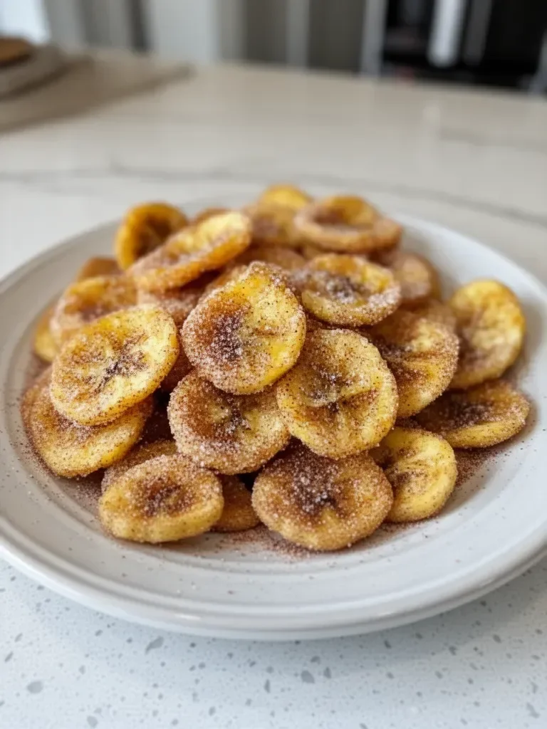 Cinnamon-Sugar Air Fryer Banana Chips