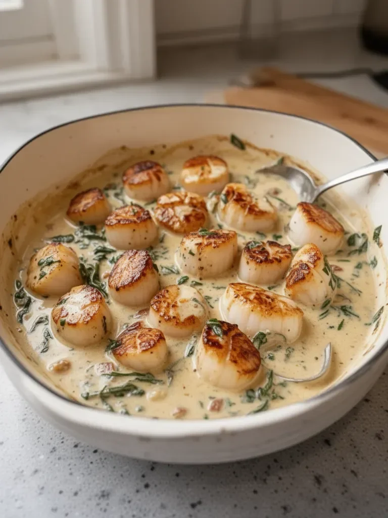 Creamy Tuscan Scallops