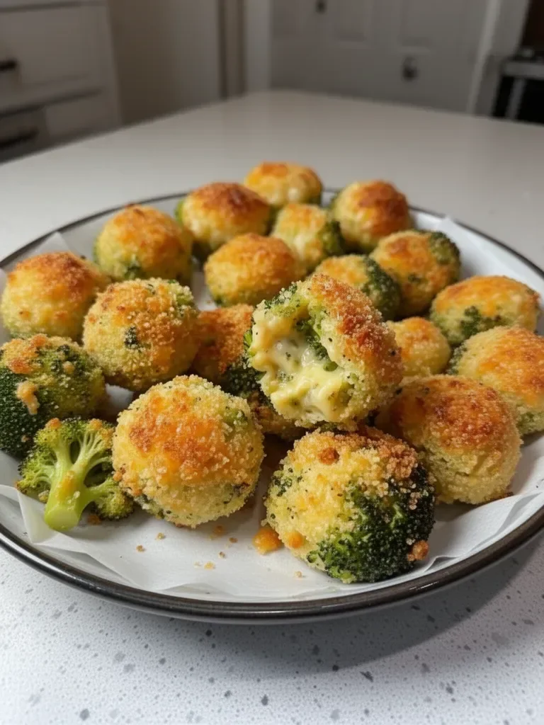 Crunchy Baked Broccoli Cheese Bites