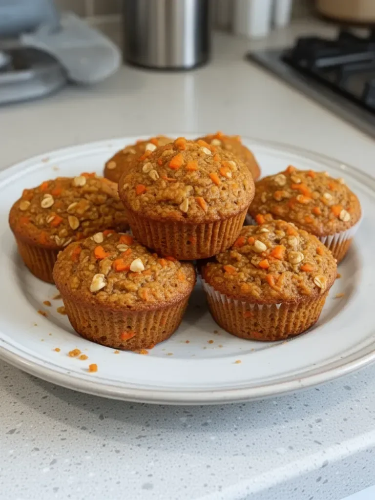 Easy One-Bowl Carrot Oatmeal Muffins