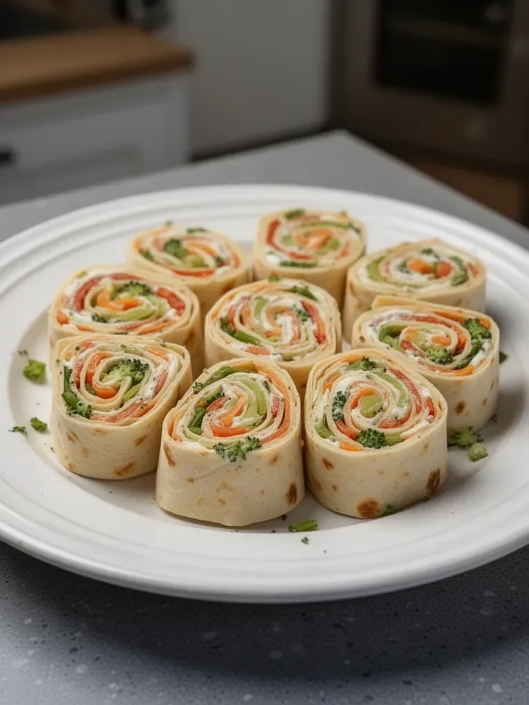 Fresh Vegetable Tortilla Roll Ups