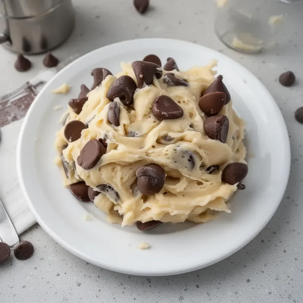 Homemade Greek Yogurt Cookie Dough with chocolate chips and nuts