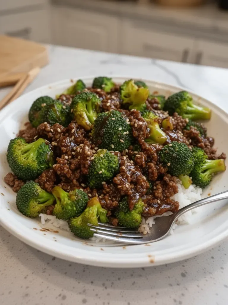 Ground Beef And Broccoli