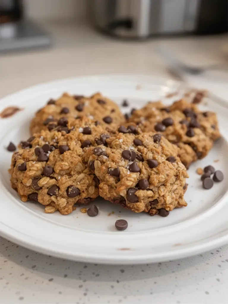 Healthy Peanut Butter Oatmeal Chocolate Chip Cookies